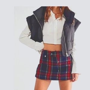 FREE PEOPLE NWOT Size 12 Plaid Tweed Skort